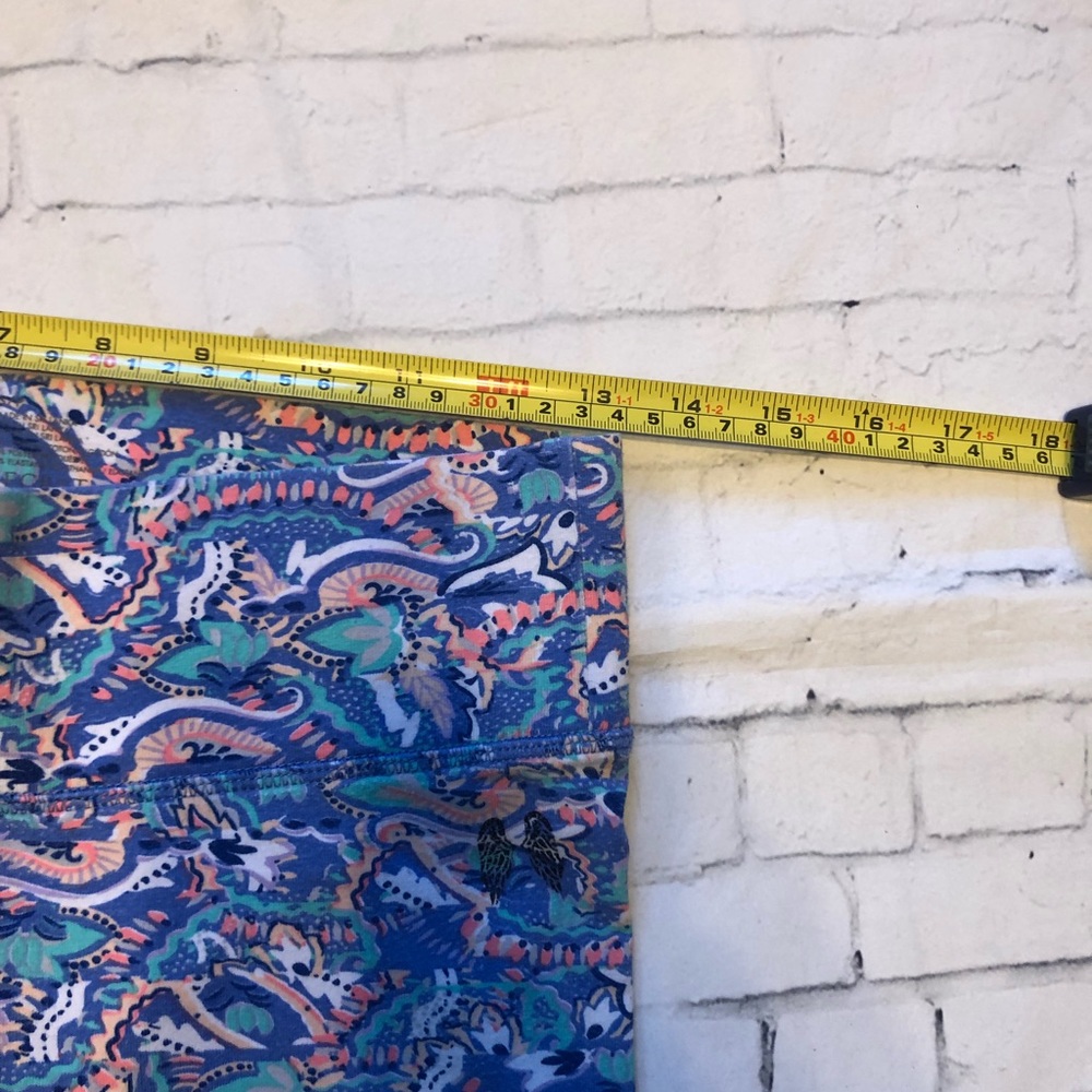 Victorias Secret yoga crop pants blue multicolored small GUC - Picture 6 of 7